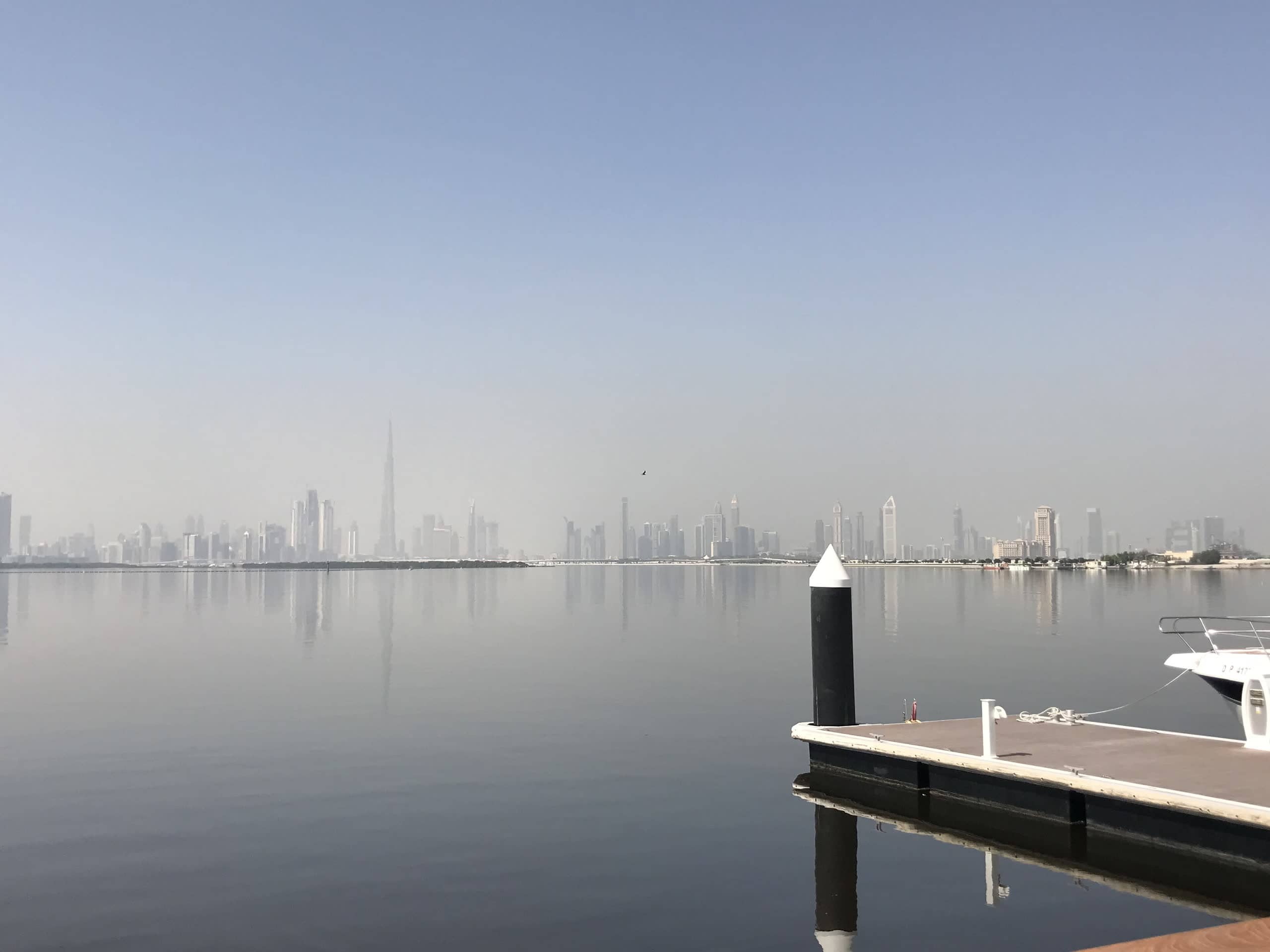 Dubai skyline from Dubai Creek Harbour